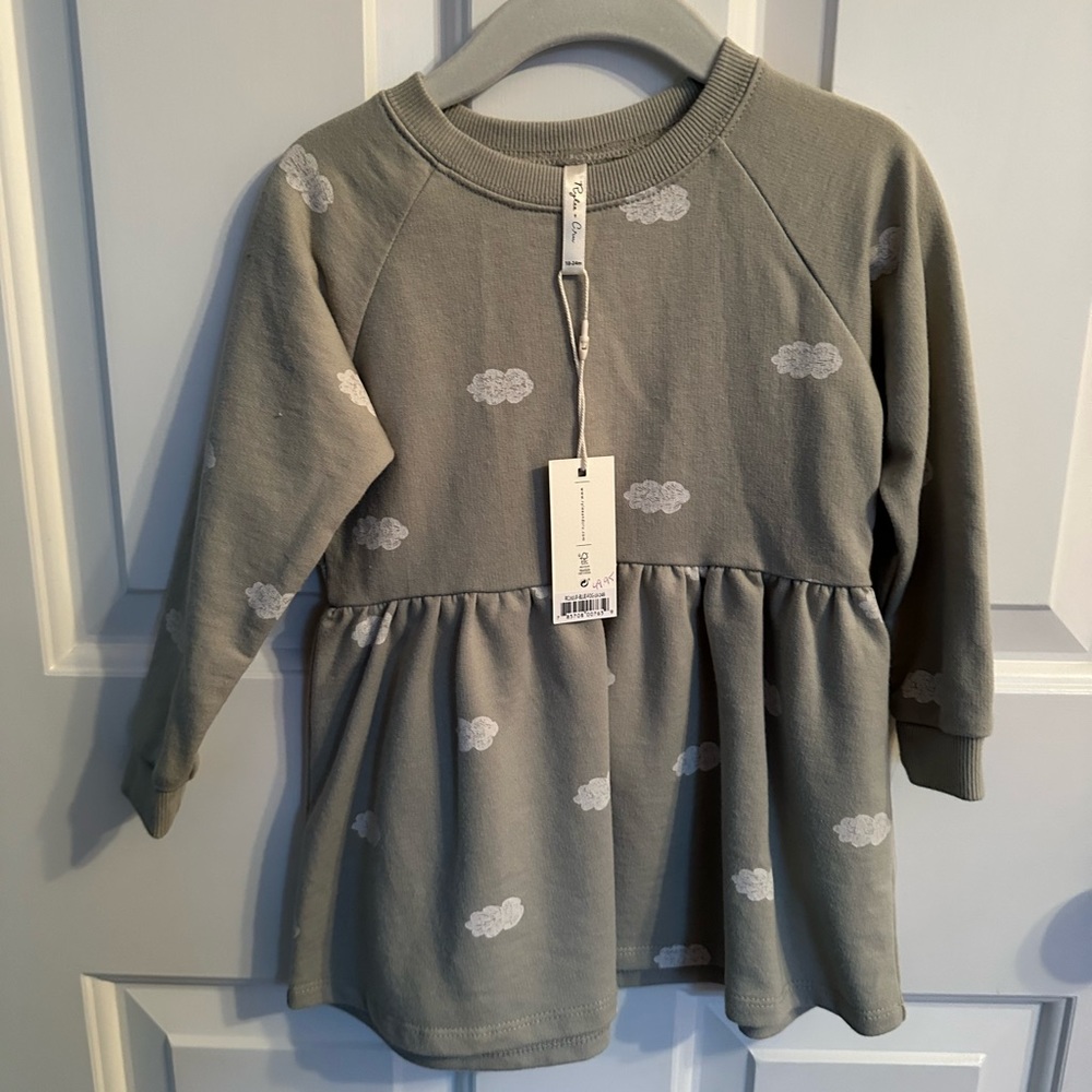 NWT Rylee and Cru Gray cloud sweatshirt dress